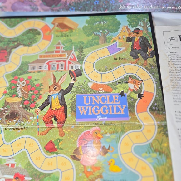 Uncle Wiggily Vintage Board Game 1988 Complete Great Condition Milton Bradley - Picture 8 of 13
